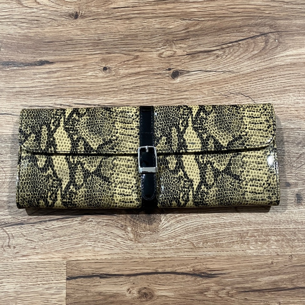 🇺🇸4 For $20 Patent Leather Snake Print Clutch/Shoulder Bag